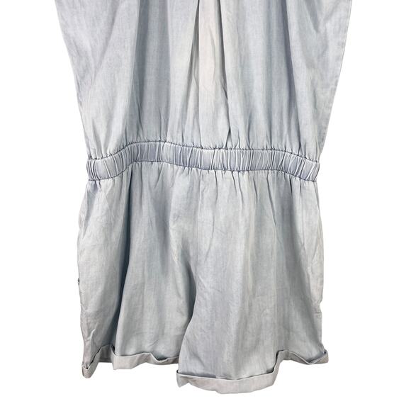 Aaron & Amber Romper Light Blue Chambray Large Sleeveless New - Picture 7 of 12